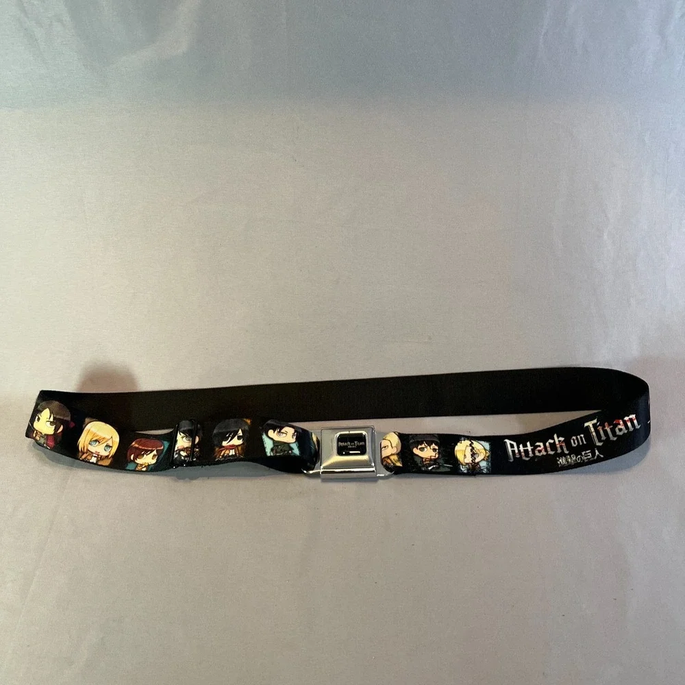 Buckle-Down Buckle-Up with Buckle-Down Attack on Titan Belt Unisex Multicolor